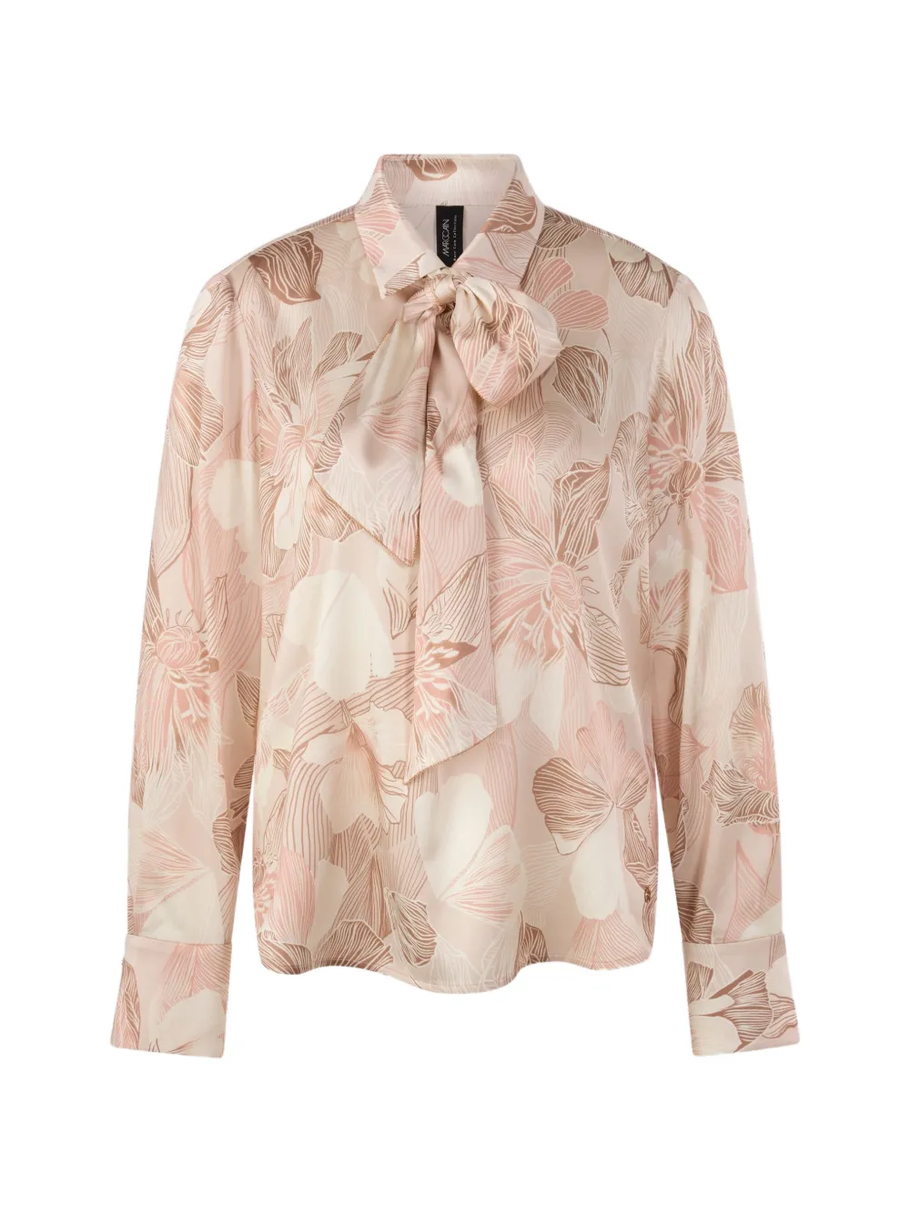MARCCAIN floral bow blouse - Toni neutri