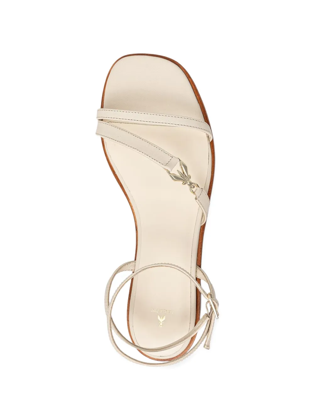 Patrizia Pepe Sandalen met logoplakkaat Beige
