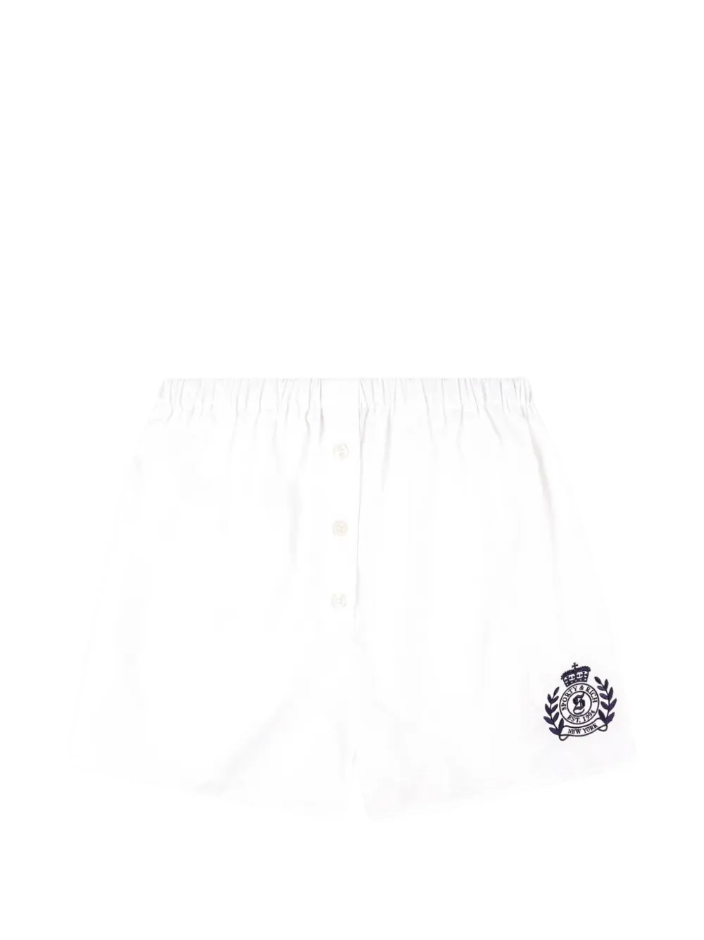 Sporty & Rich logo-detail elasticated shorts - Bianco