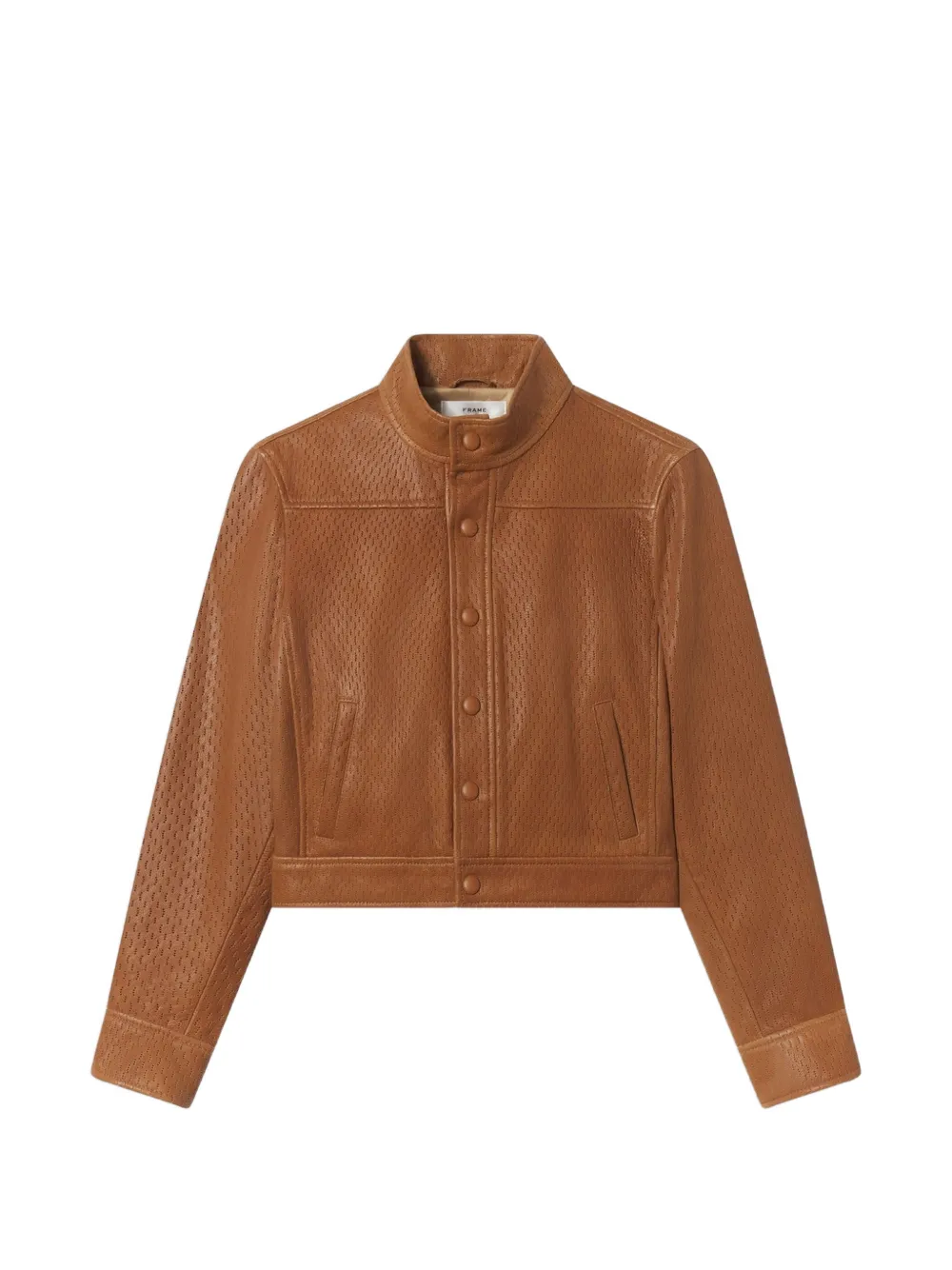 FRAME perforated leather jacket - Marrone