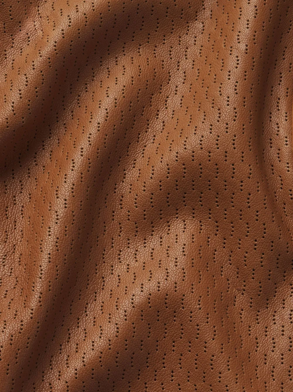  Frame Perforated Leather Jacket - Brown 