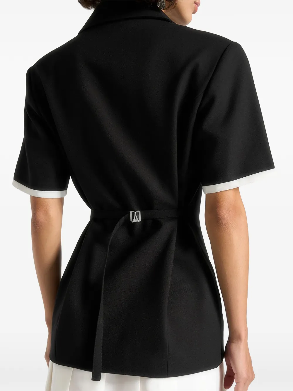 Manière De Voir Baya blazerjurk met plooien Zwart