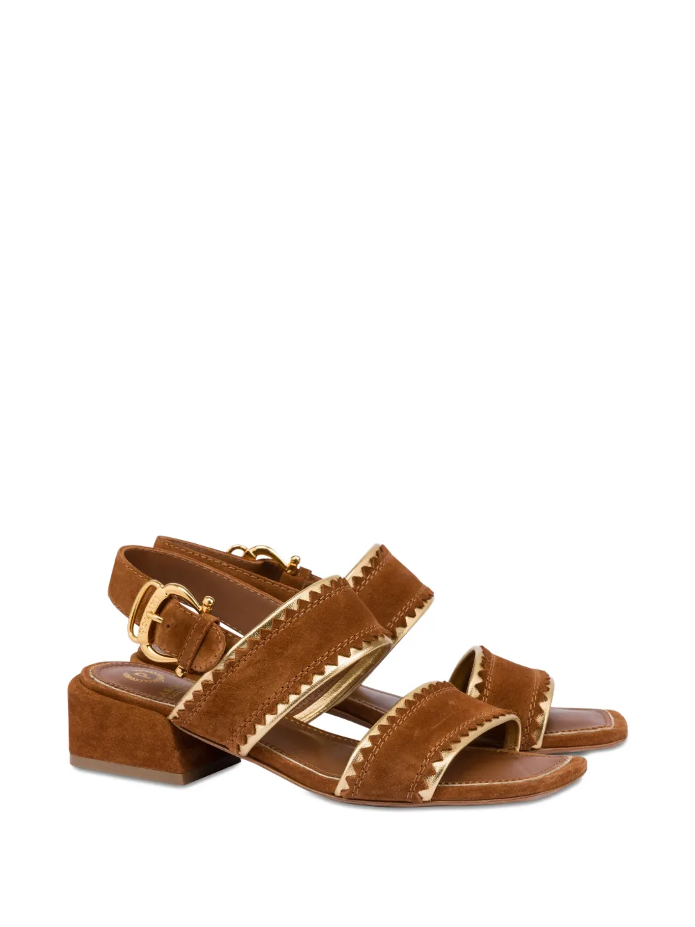 Pollini Slingback sandalen met hak Bruin