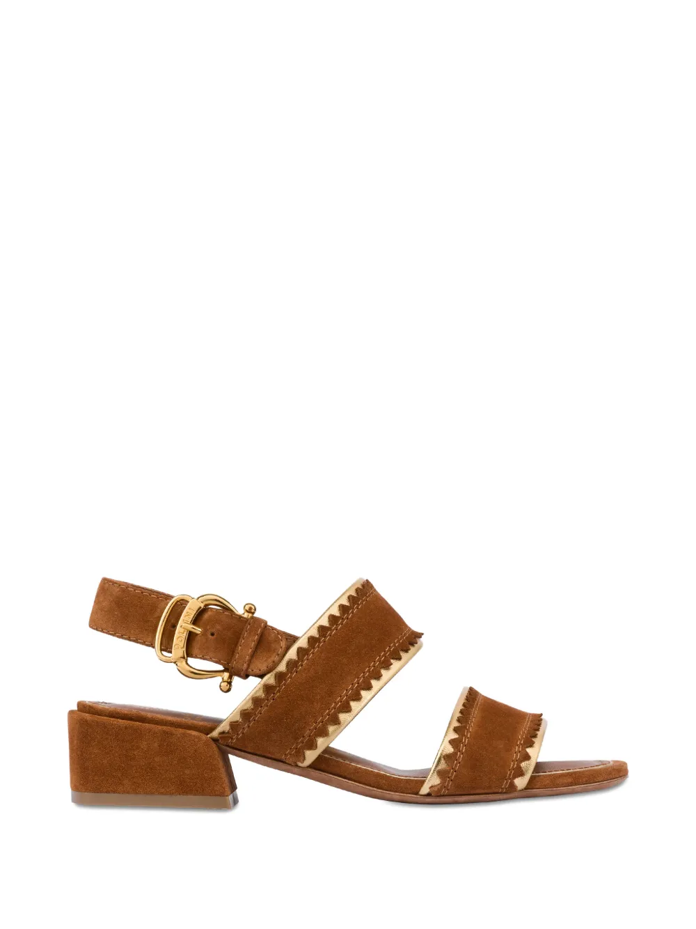 Pollini buckle trim sandals - Marrone
