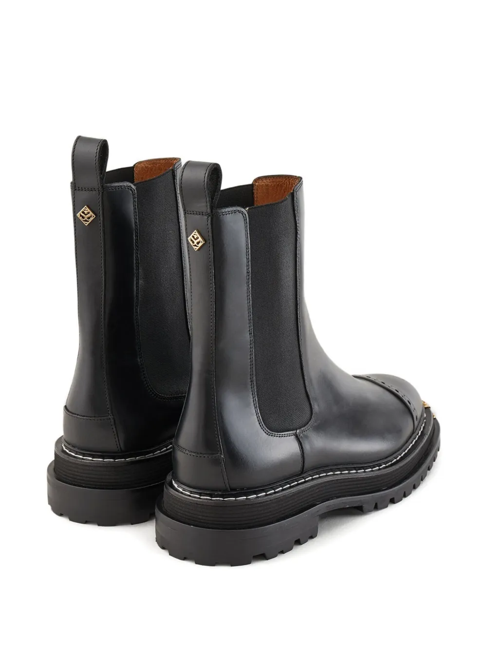 SANDRO Laarzen met goudkleurig detail Zwart