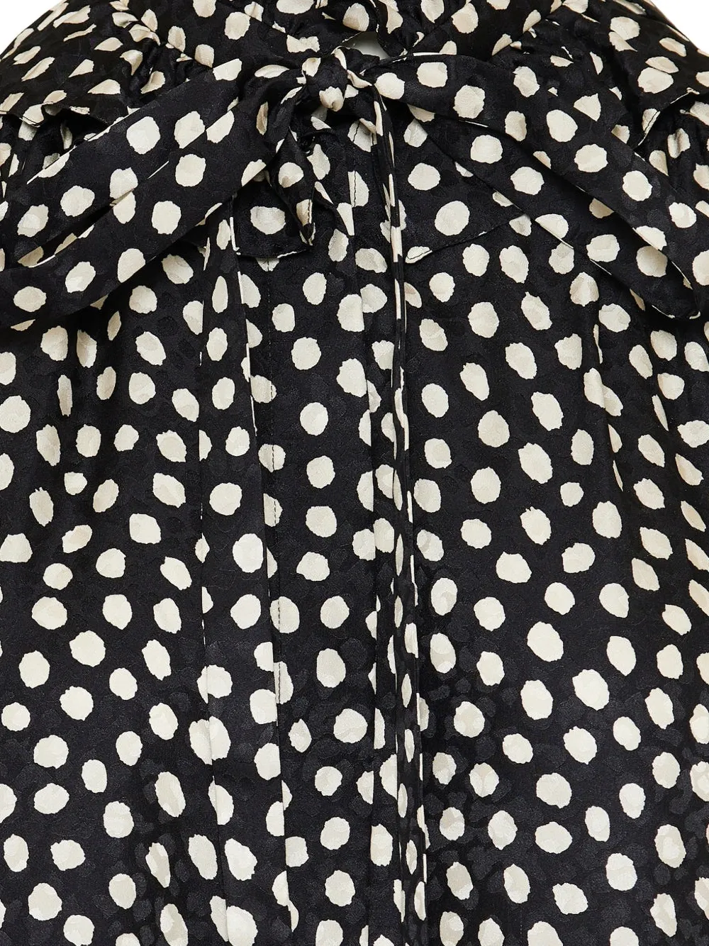  Chloé Ruffled Polka Dot Blouse - Black 