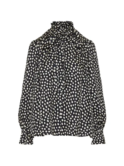 Chloé ruffled polka dot blouse