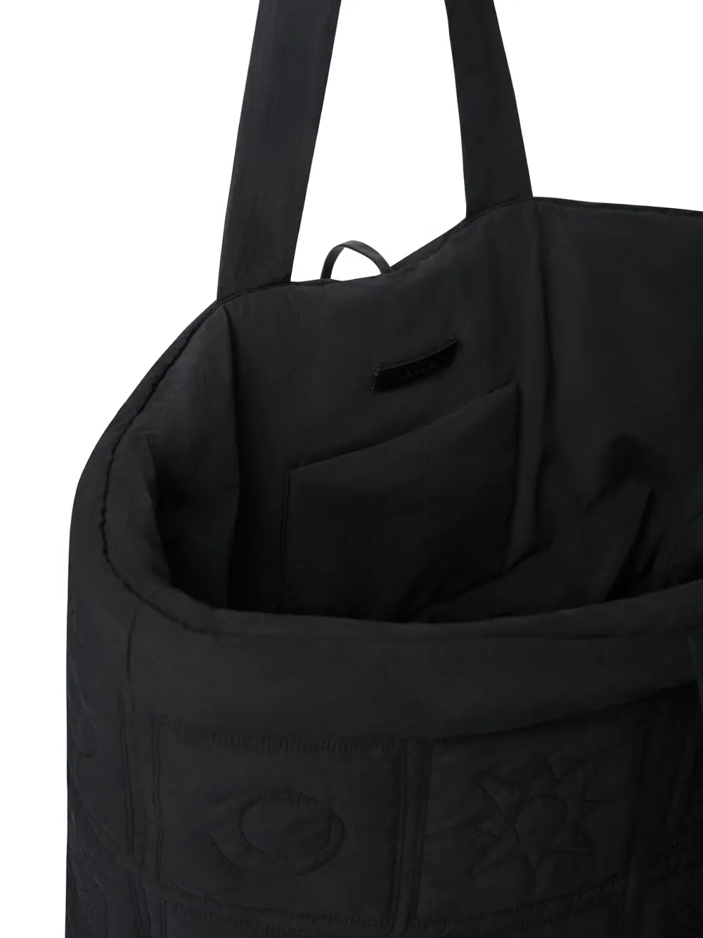 Nanushka Symbol gewatteerde geometrische shopper Zwart