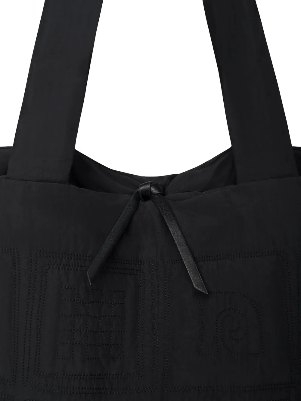 Nanushka Symbol gewatteerde geometrische shopper Zwart
