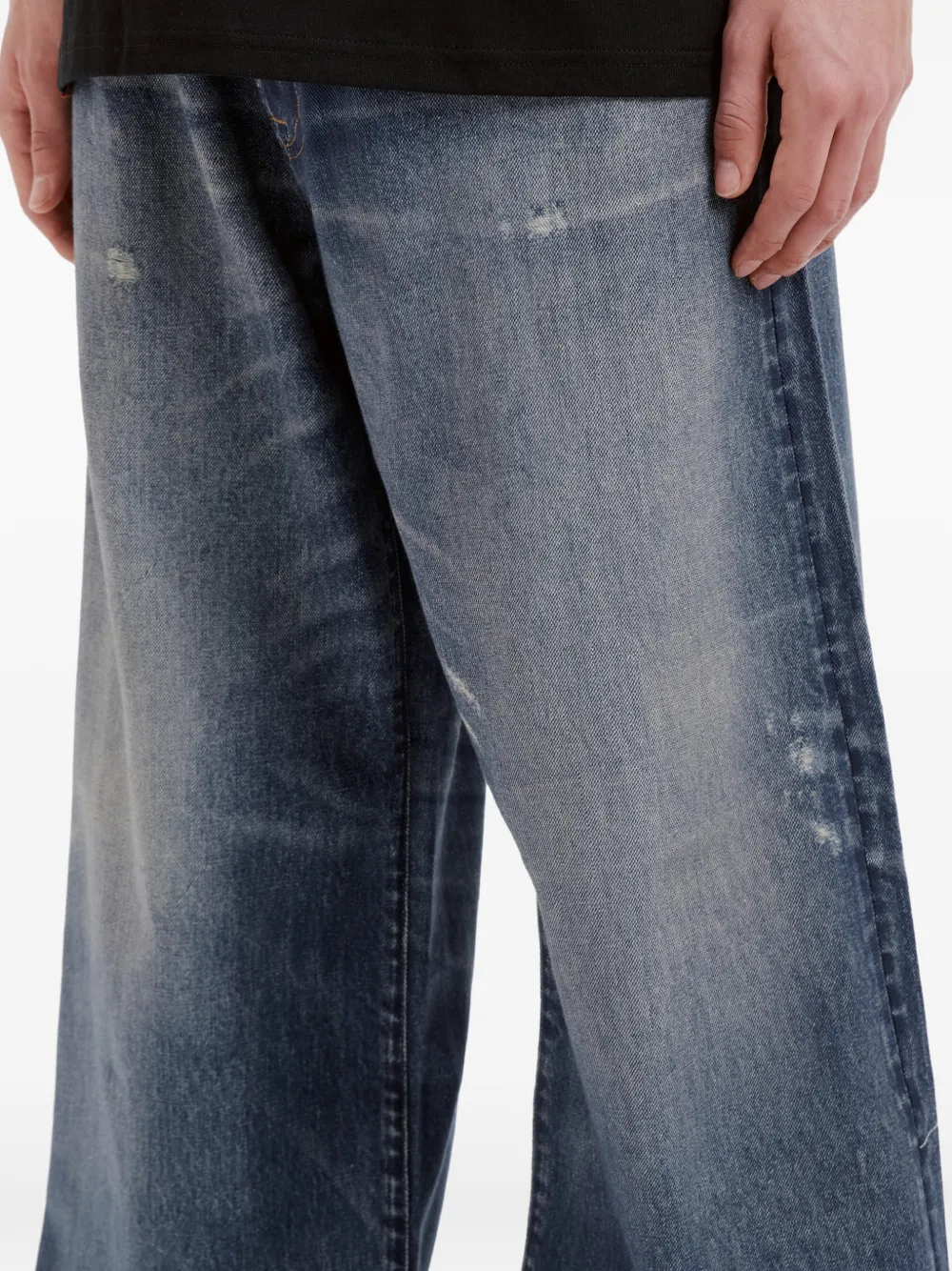 izzue Gerafelde jeans Blauw