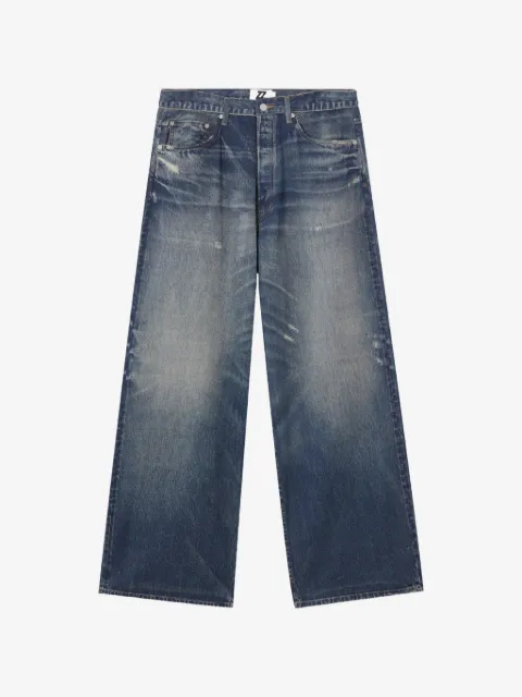 izzue distressed wide-leg jeans