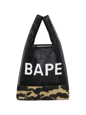 A BATHING APE® カモフラージュ ハンドバッグ | ブラック | FARFETCH JP