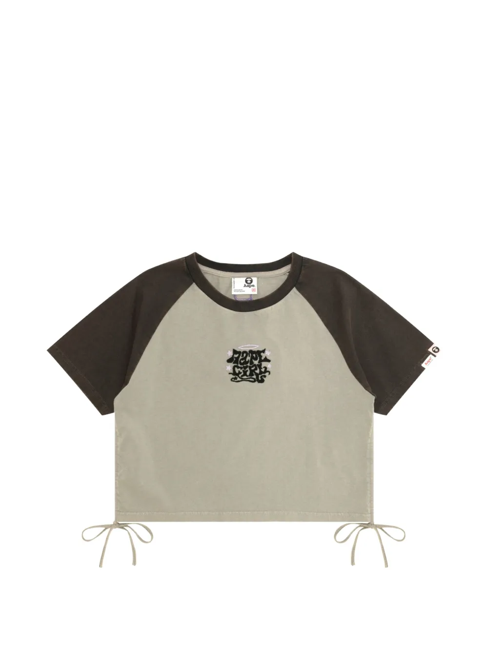 AAPE BY *A BATHING APE® T-shirt con nodo laterale - Grigio