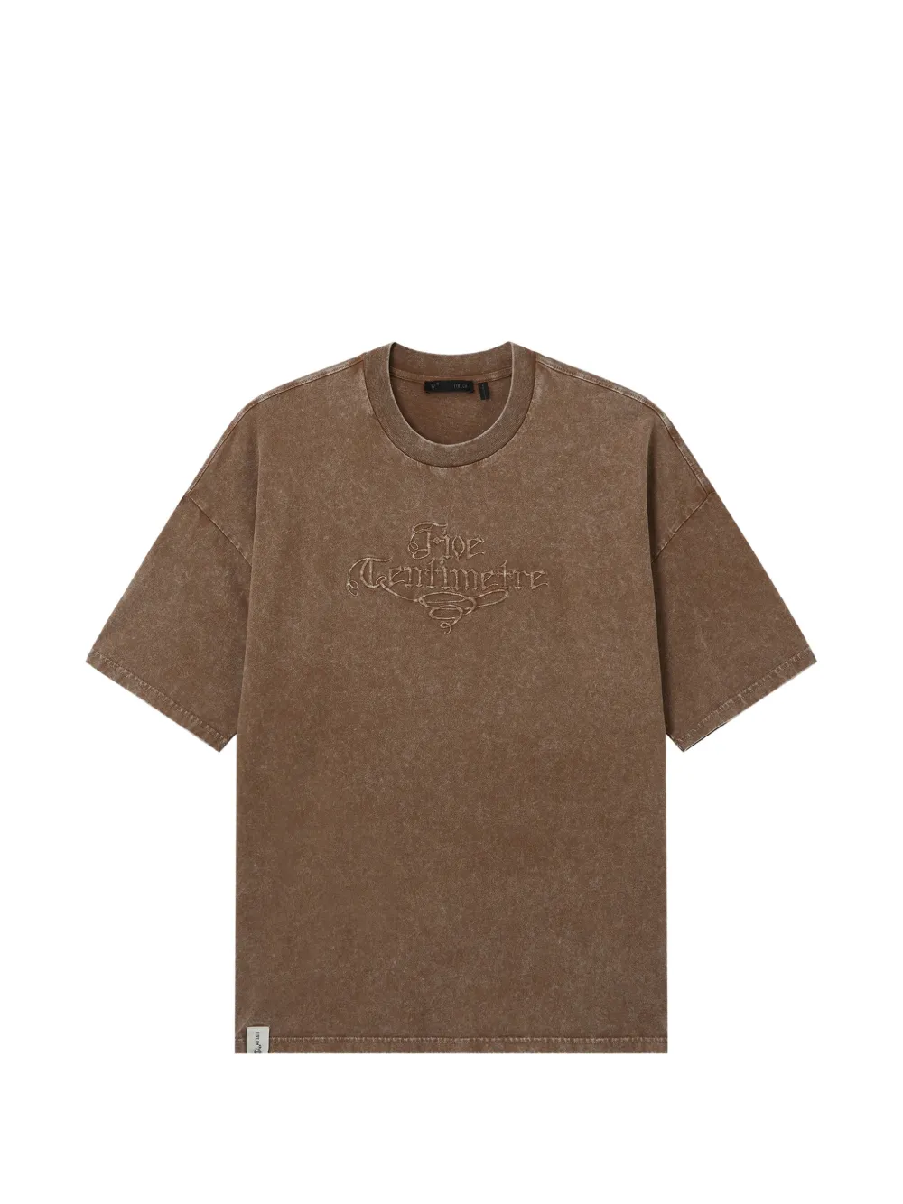 FIVE CM T-shirt con ricamo - Marrone