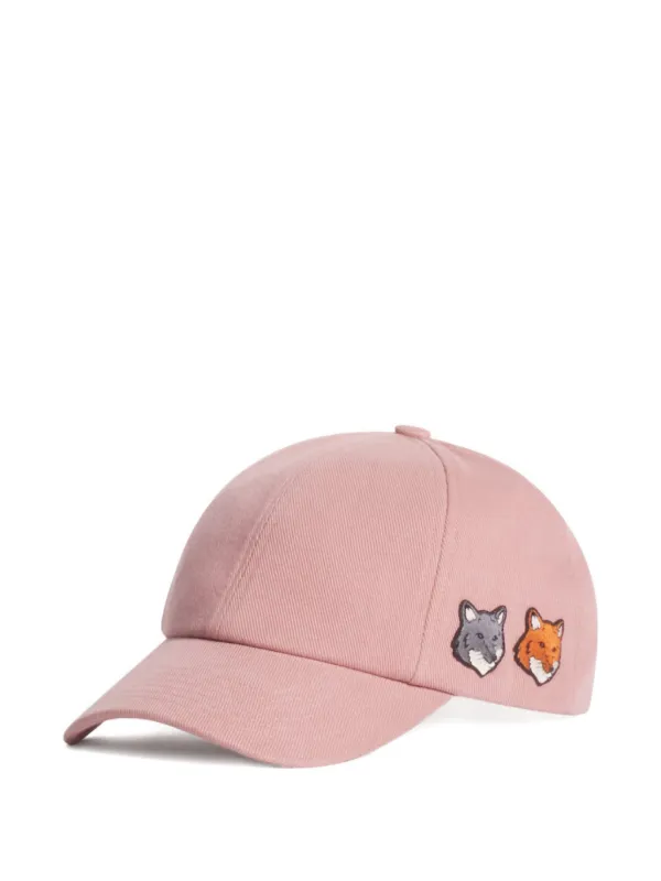 Maison Kitsuné patch-appliqué Baseball Cap | Pink | FARFETCH PH