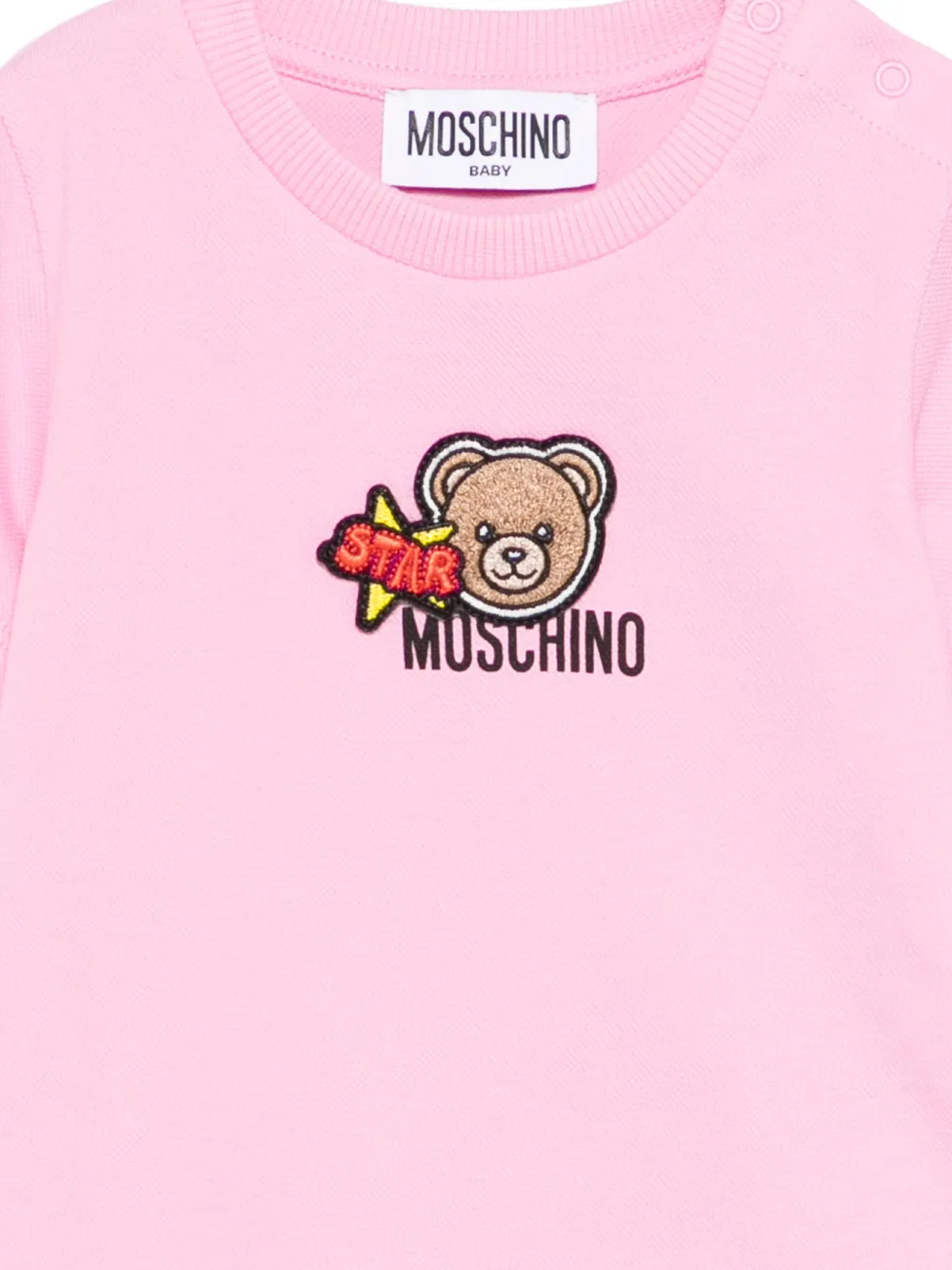 Moschino Kids Babypakje met teddybeer logo Roze