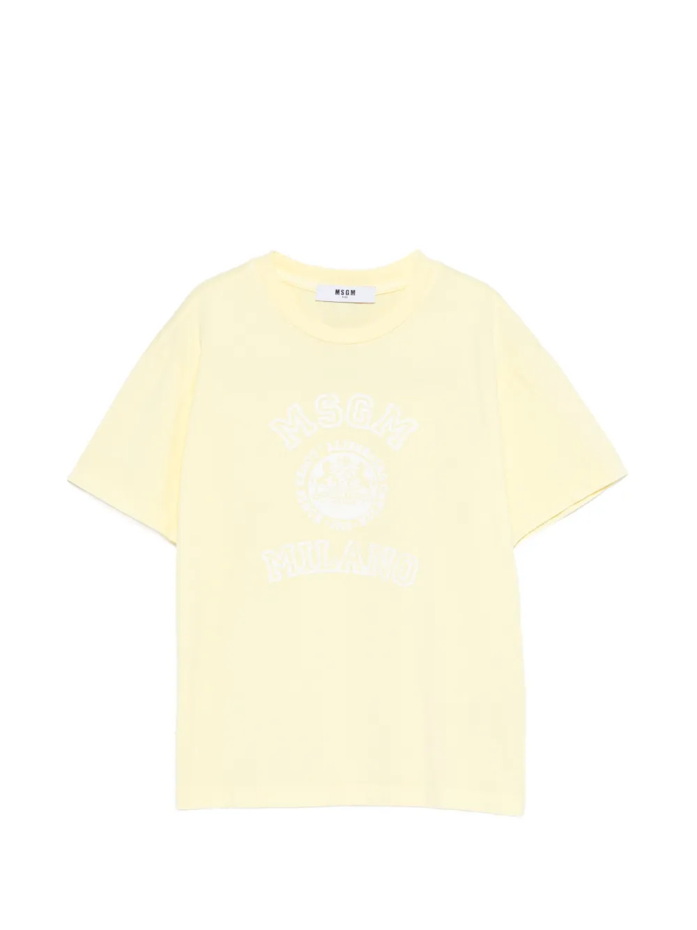 MSGM Kids logo-print T-shirt - Giallo