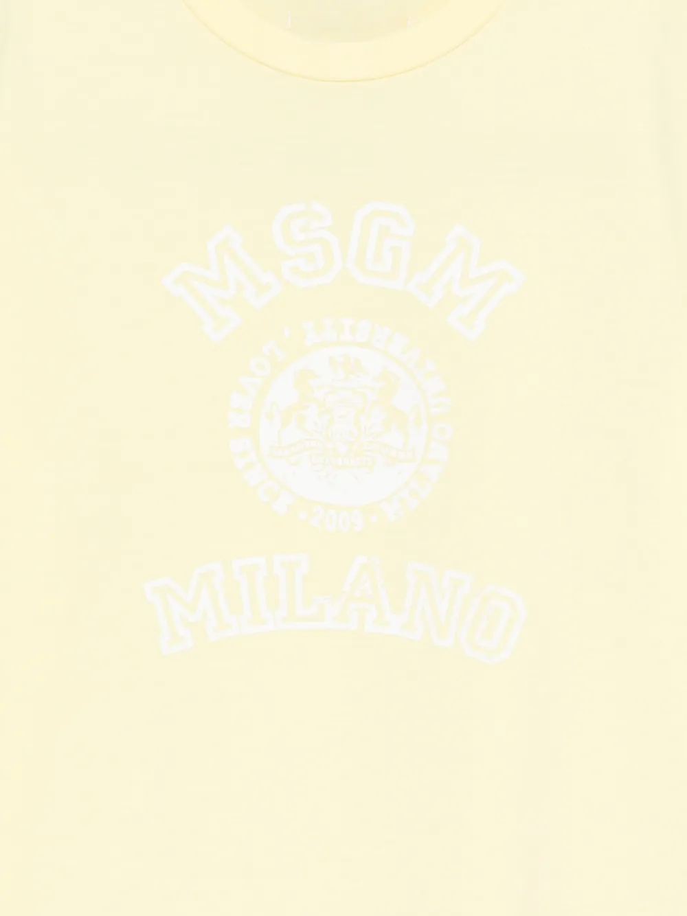  Msgm Kids Logo-print T-shirt - Yellow 
