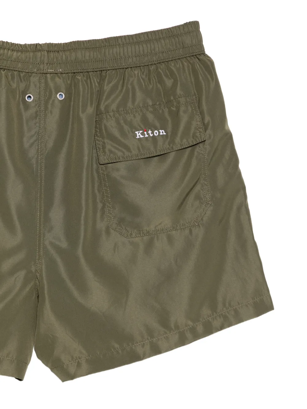  Kiton Print Beach Shorts - Green 