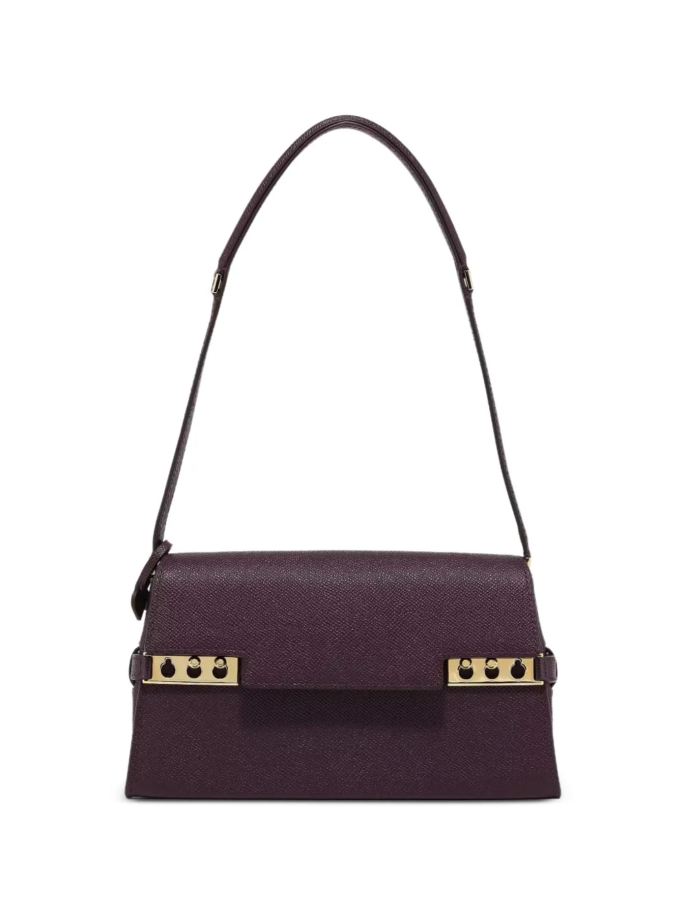 Delvaux hardware-detailed shoulder bag - Purple