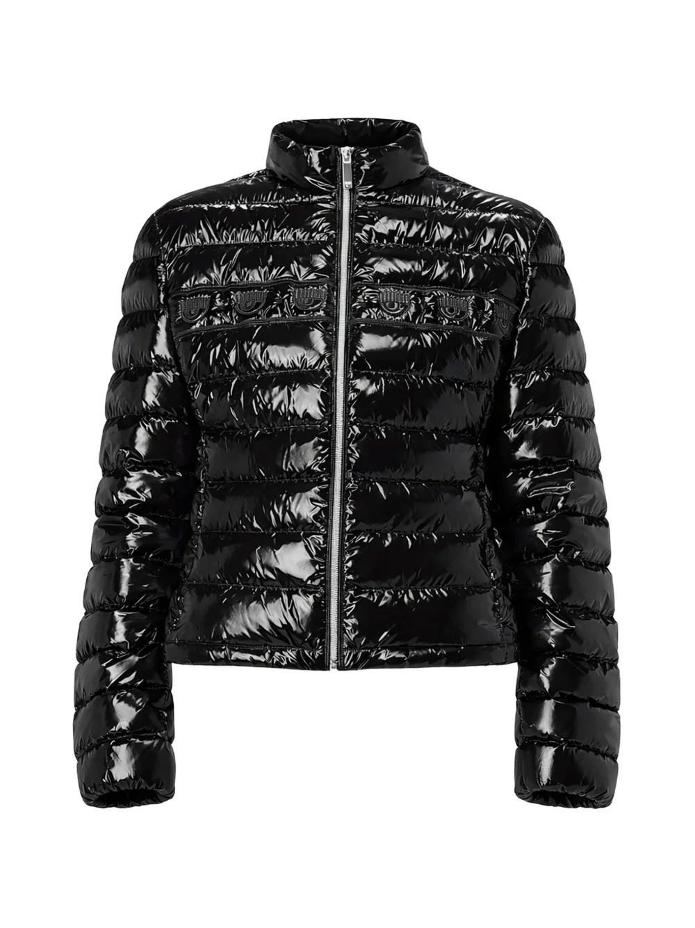 Chiara Ferragni zip-up quilted-design jacket - Nero