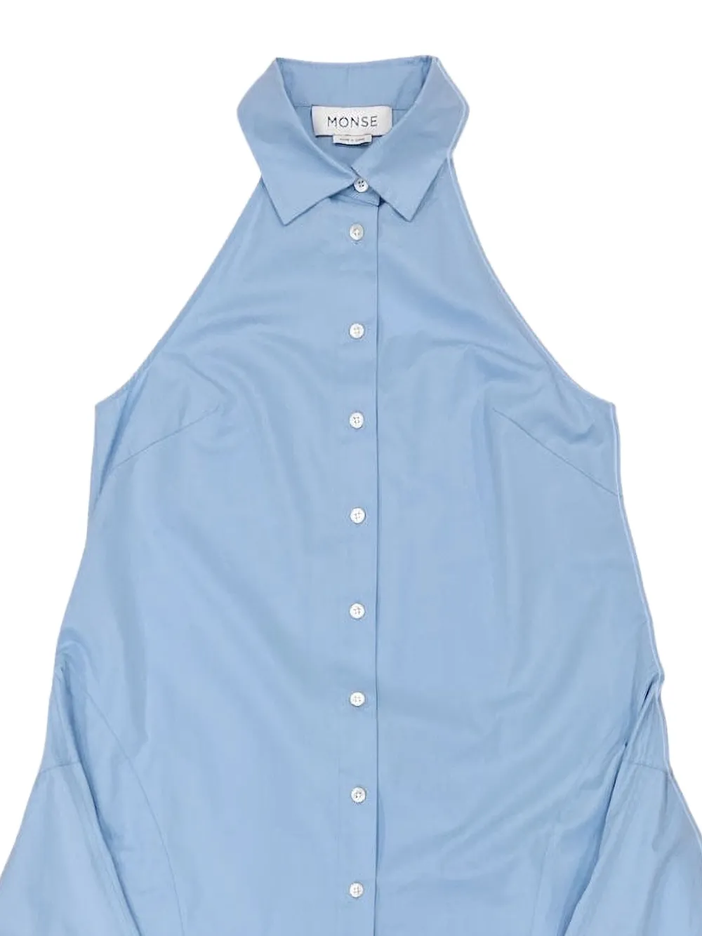  Monse Camisa Sin Mangas Con Cuello Halter - Azul 