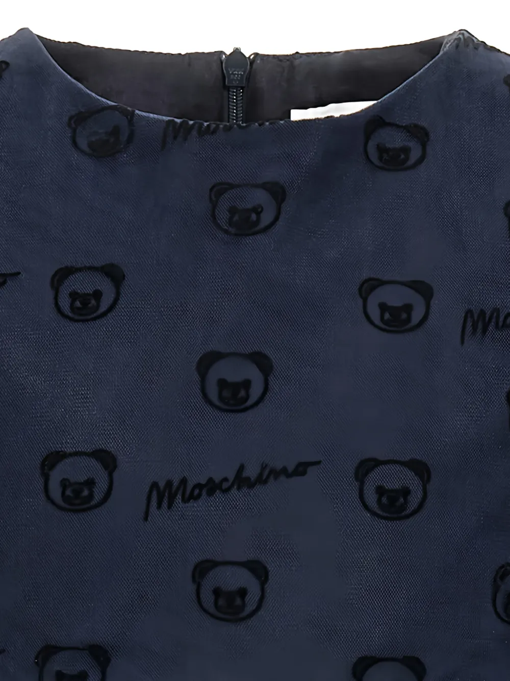 Moschino Kids Tulen jurk met teddybeer Blauw