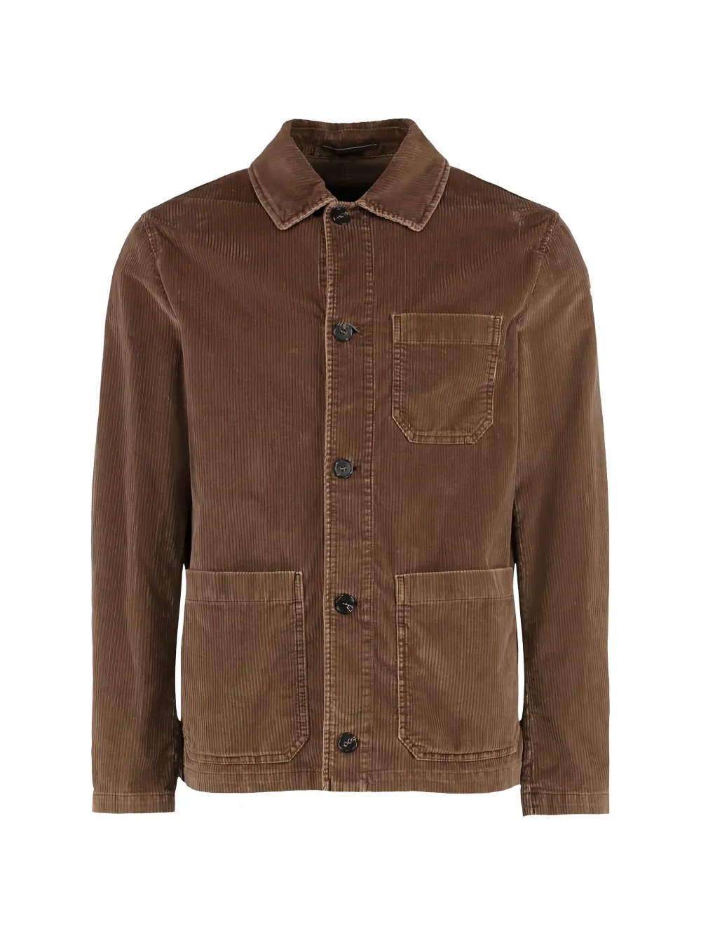 slowear corduroy-effetc pocket shirt - Brown