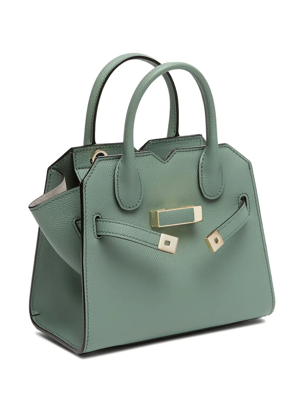  Valextra Leather Mini Bag - Green 