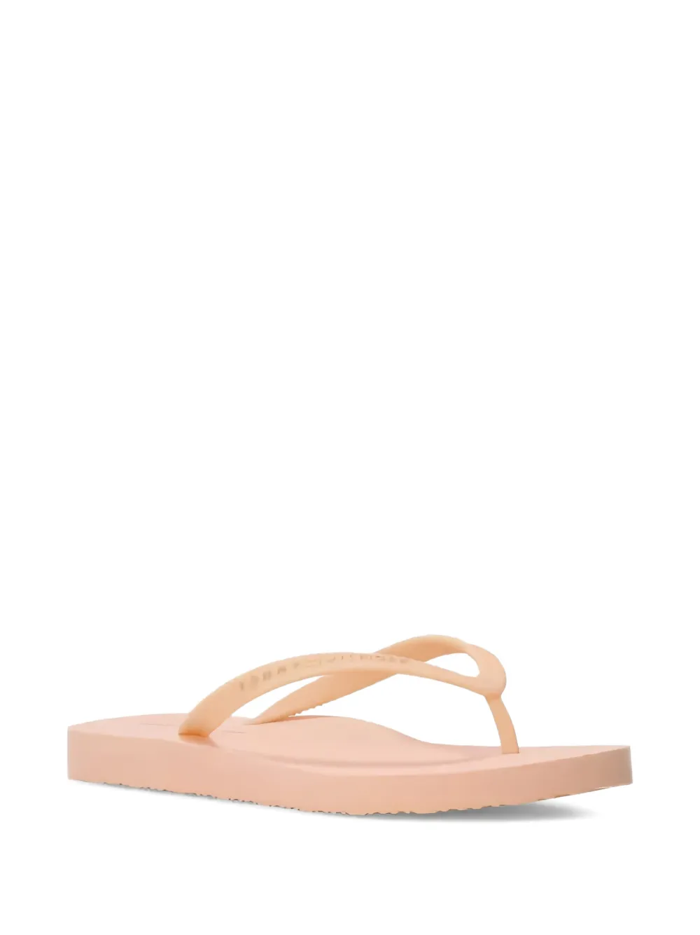 Tommy Hilfiger Teenslippers verfraaid met logo-reliëf en bandje Beige