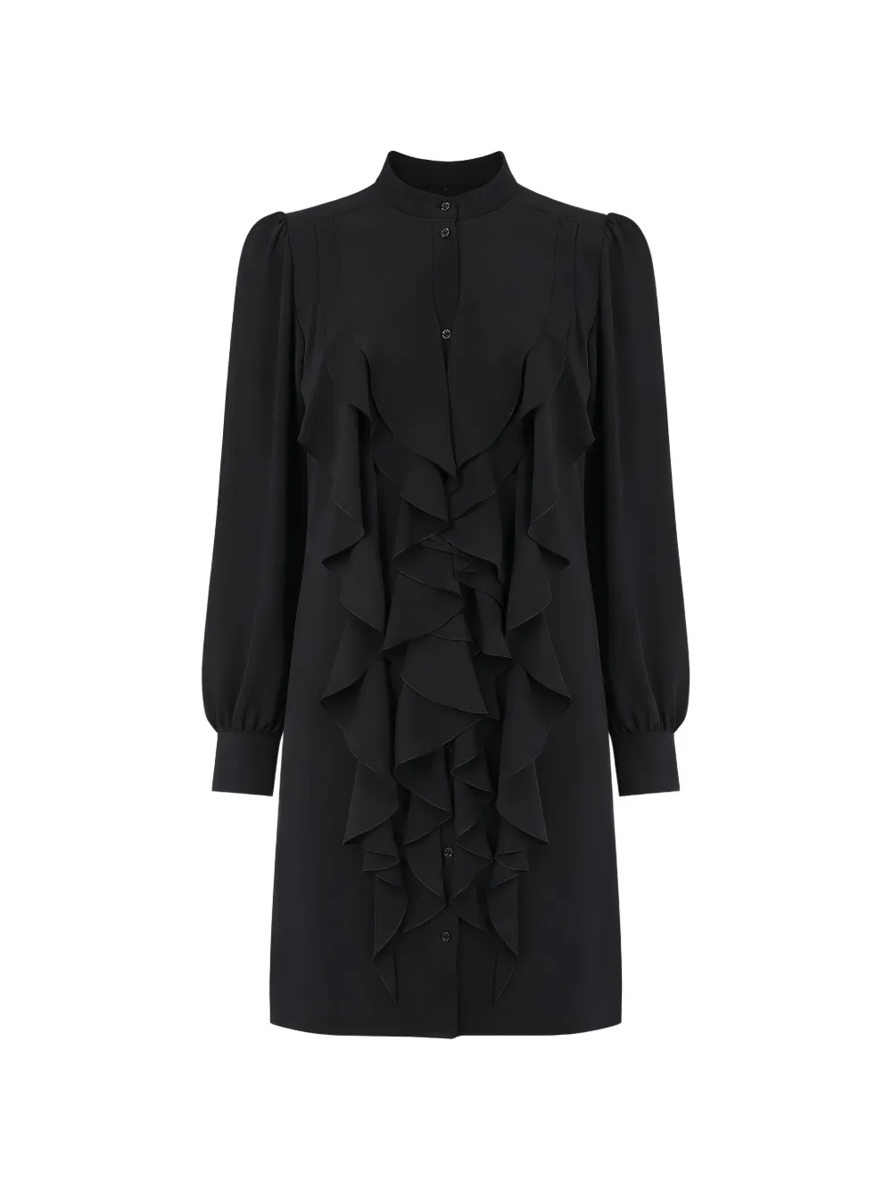 Chloé Ruffled Mini Dress In Black