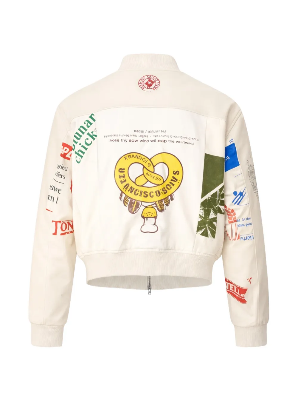  Marine Serre Regenerated Printed Bomber Jacket - Neutrals 