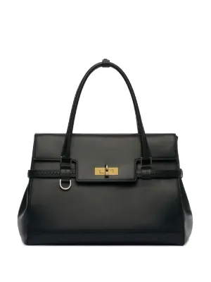 Max Mara レザー トートバッグ | ブラック | FARFETCH JP