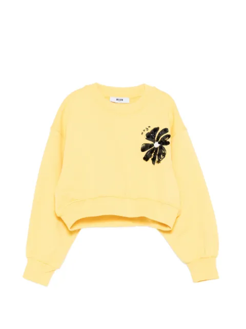 MSGM Kids sweat ample à fleurs