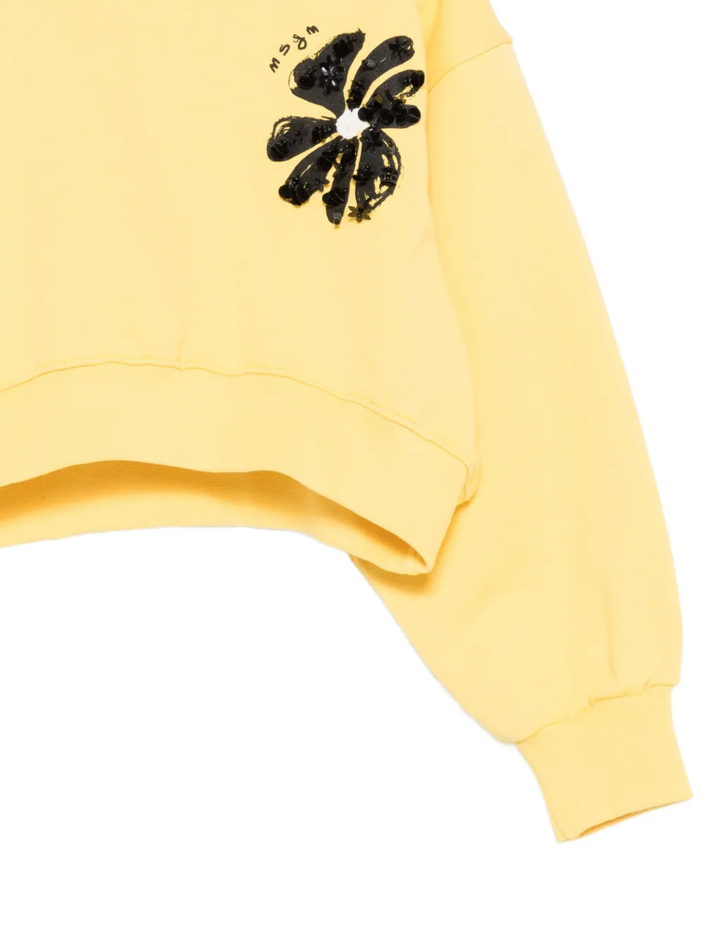 MSGM Kids Boxy sweater met bloemenprint Geel