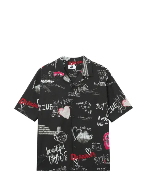 izzue print short-sleeve shirt