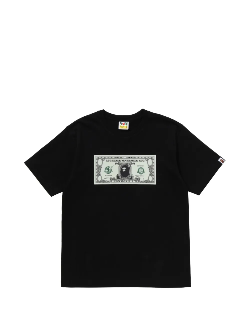 A BATHING APE® T-Shirt mit Dollar-Print - Schwarz