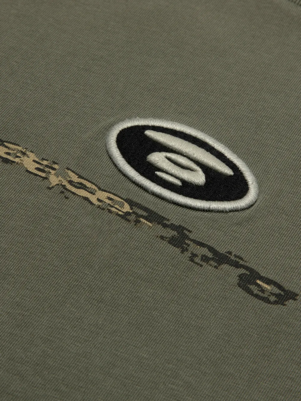 AAPE BY *A BATHING APE T-shirt met geborduurd logo Groen
