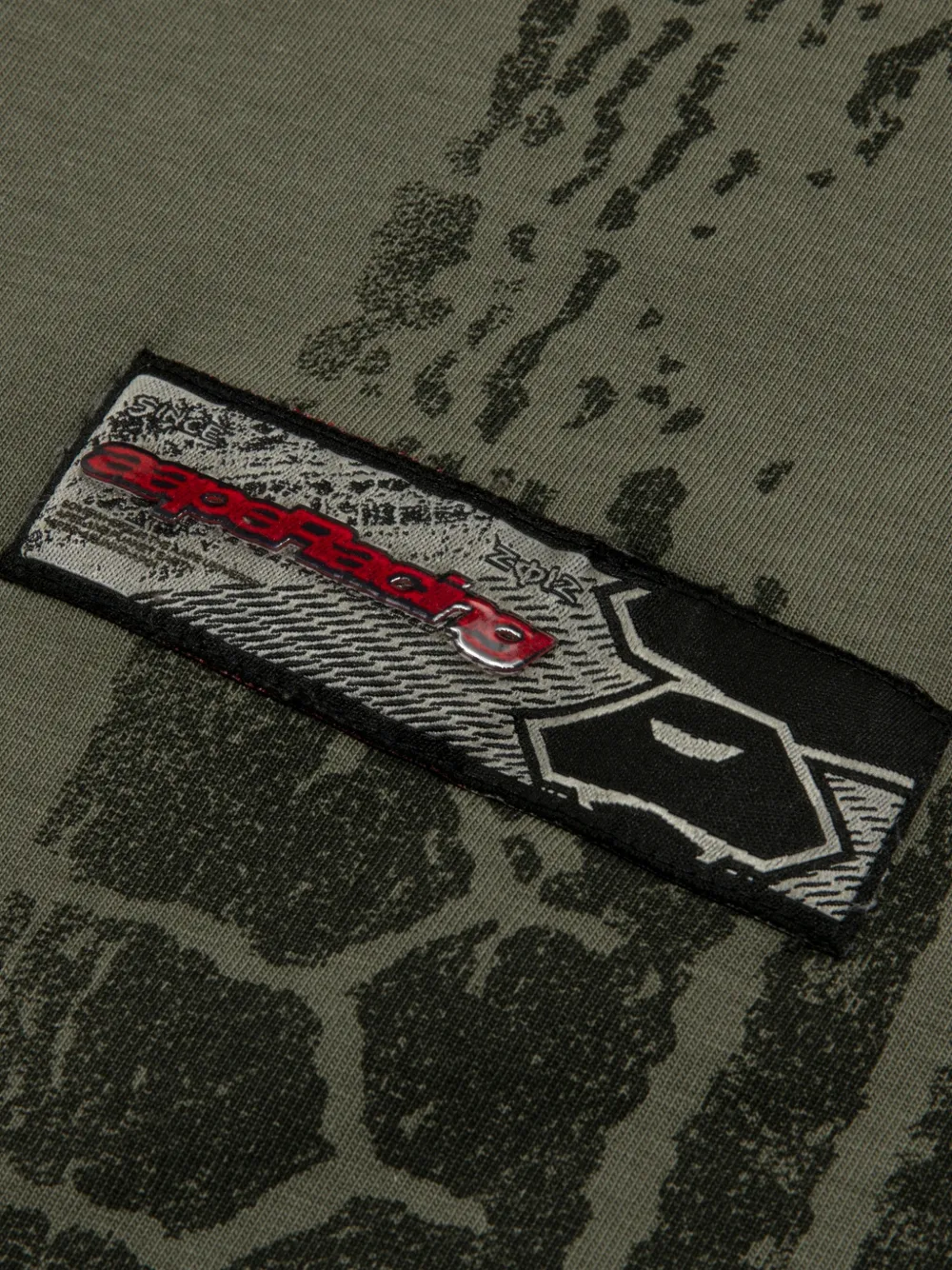 AAPE BY *A BATHING APE T-shirt met geborduurd logo Groen