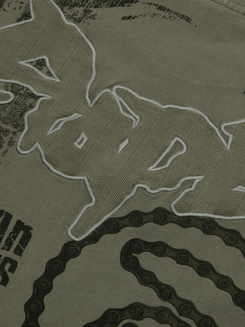 AAPE BY *A BATHING APE T-shirt met geborduurd logo Groen