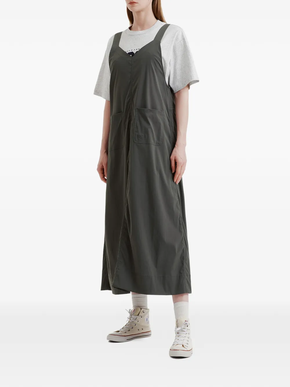  Chocoolate Pocket Midi Dress - Green 