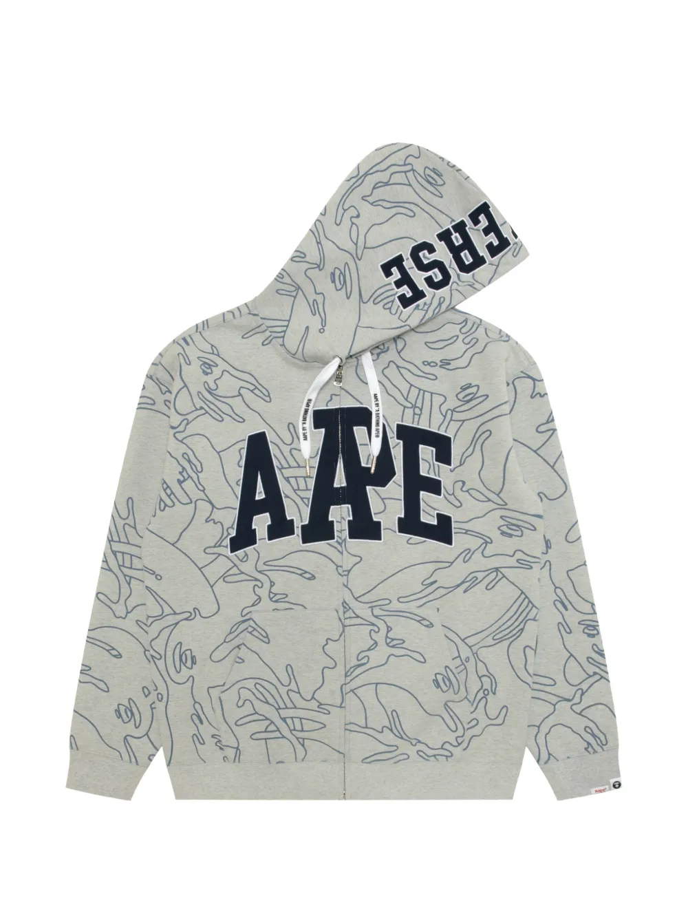 AAPE BY *A BATHING APE® Felpa con cappuccio e zip - Grigio