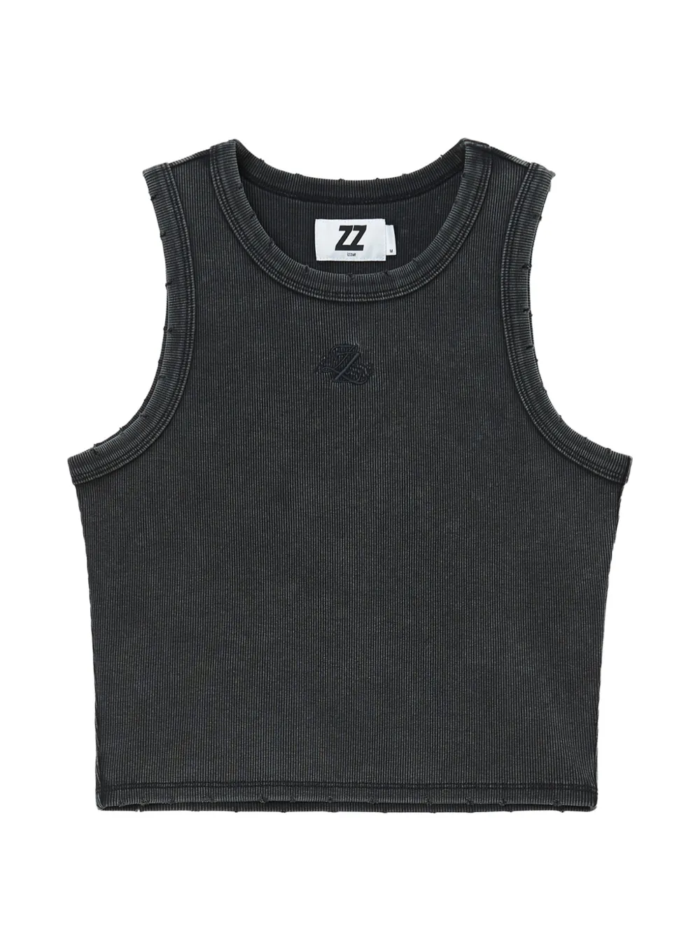 izzue Geripptes Top - Grau