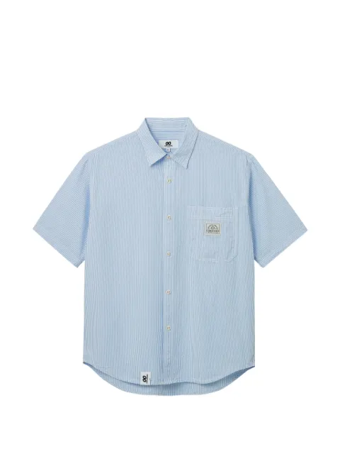 CHOCOOLATE striped patch-pocket shirt