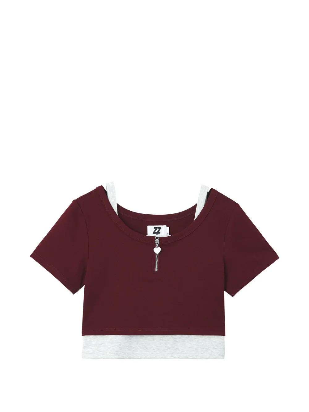 izzue zipped T-shirt - Rosso