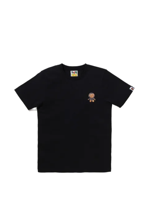 A BATHING APE® monkey-embroidered T-shirt