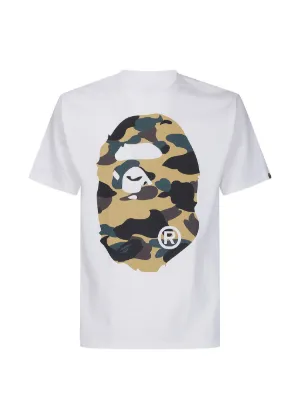 A BATHING APE® Ape Head カモフラージュ Tシャツ | ホワイト