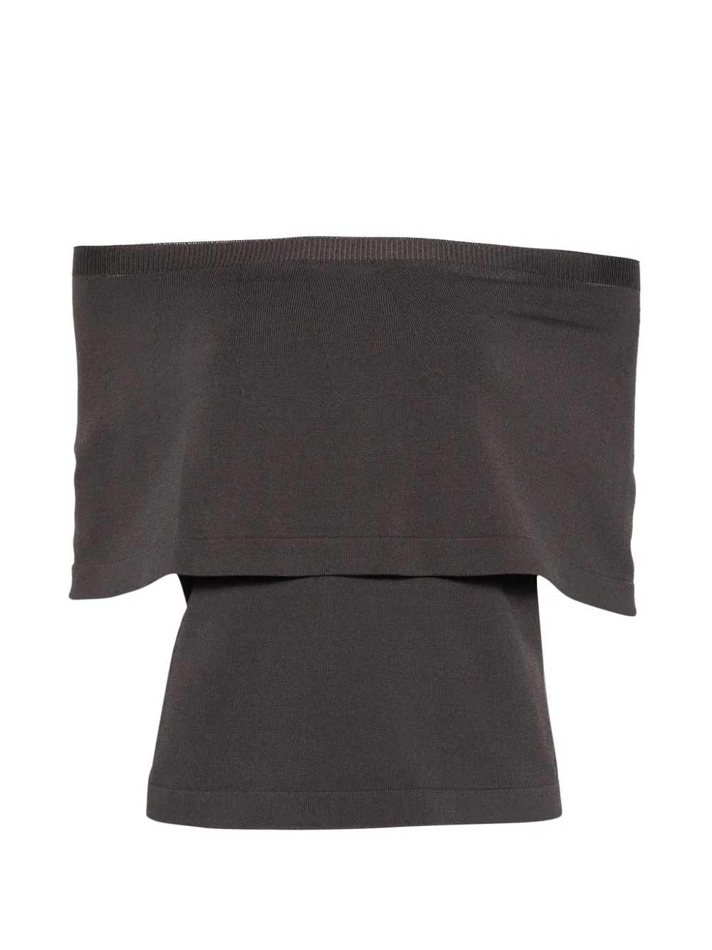 Liviana Conti Top Crystal senza spalline - Marrone