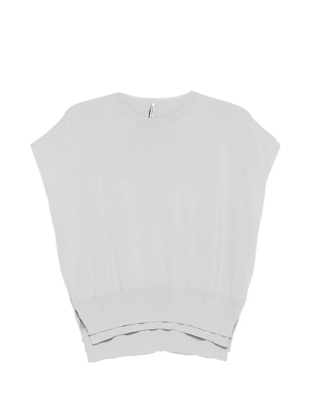 Liviana Conti Top smanicato a strati - Grigio