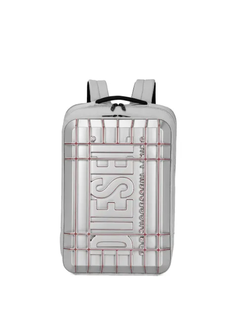 Diesel embossed-logo zipped backpack